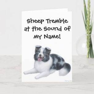 Bordure Collie Herding Chien Carte de voeux