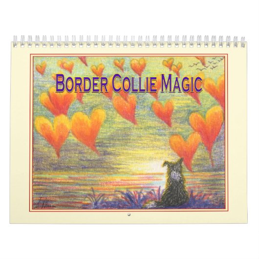 Bordure Collie Magic calendrier mural, photo par m (Protection)