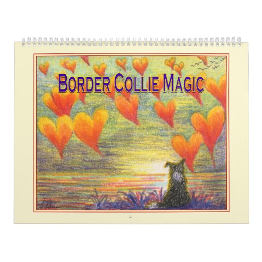 Bordure Collie Magic calendrier mural, photo par m (Protection)