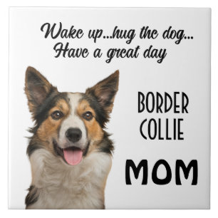 Bordure Collie Maman Carreaux céramique