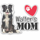 Bordure Collie Maman Sticker personnalisé (Devant)