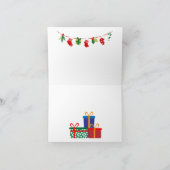 Bordure Collie Noël Chiot de Noël Carte de Noël (Intérieur)