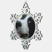 Bordure Collie Ornement de flocon de neige (Vue impression)
