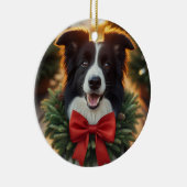 Bordure Collie ornement vacances (Droite)