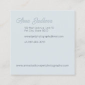 Bordure Collie Pet Photographe Carré Carte de visi (Dos)