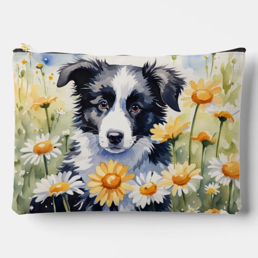 Bordure Collie Puppy Paisy Accessories Pochette (Recto)