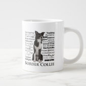 Bordure Collie Race Traits Jumbo Mug (Droite)