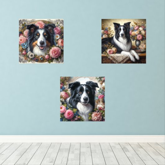 Bordure Collie Rose victorien (Parquet)