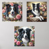 Bordure Collie Rose victorien (Recto)