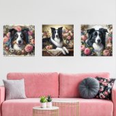 Bordure Collie Rose victorien (Salon)