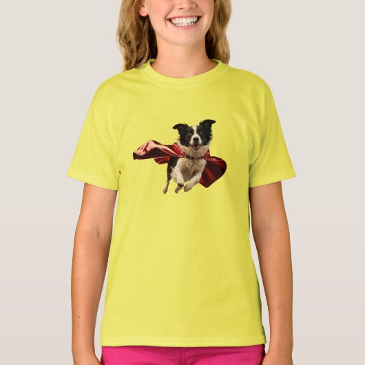 Bordure Collie Superhero T-shirt enfant (Devant)