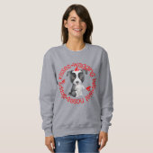 Bordure Collie, Sweatshirt des baisers escarpés (Devant entier)