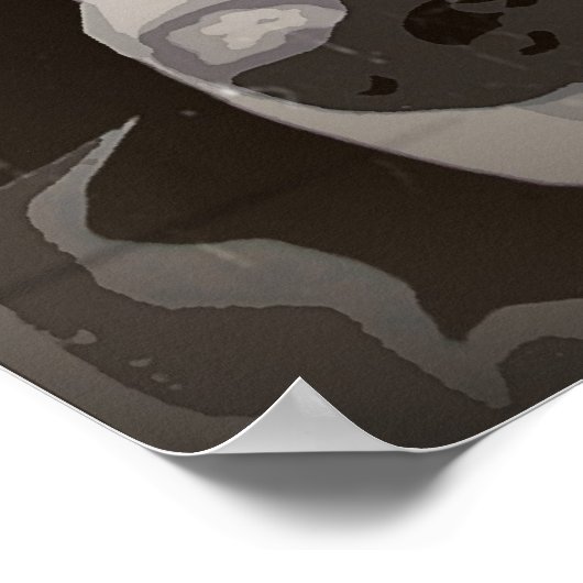 Bordure Collie urbain no 1 affiche d'art (Coin)