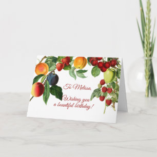 Bordure colorée Fruit Carte d'anniversaire