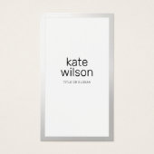 Bordure d'argent blanc simple et professionnelle (Devant)