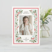 bordure de baies classique pour les fêtes | carte (Debout devant)