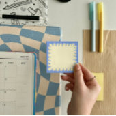 Bordure de caniche bleu Notes de post-it 7,6 x 7,6