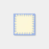 Bordure de caniche bleu Notes de post-it 7,6 x 7,6 (Devant)