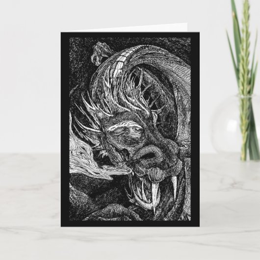 Bordure de carte de voeux Dragon (Devant)