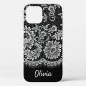 Bordure De Dentelle Blanche Sur coque iphone Coque (Verso)
