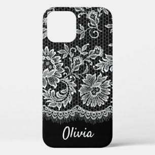 Bordure De Dentelle Blanche Sur coque iphone Coque