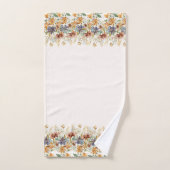 bordure de fleurs sauvages d'automne (Serviette à main)