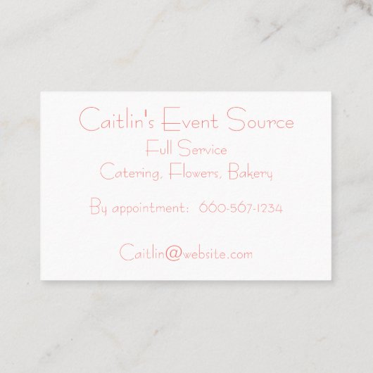 Bordure de jardin rustique Carte de visite de feui (Dos)