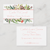 Bordure de jardin rustique Carte de visite de feui (Devant / Derrière)