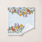 Bordure De Jolies Petites Fleurs De Jardin (Gant de toilette)