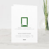 Bordure de la carte de Noël - Pins décorés Neige (Dos)