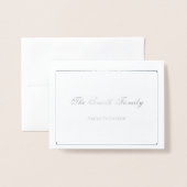 Bordure de la carte Mariage argent (Devant avec enveloppe)