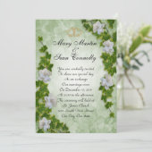 Bordure de lierre faire-part de mariage avec garde (Debout devant)