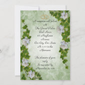 Bordure de lierre faire-part de mariage avec garde (Dos)