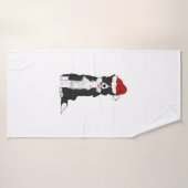 Bordure de Noël Collie (Serviette de bain)