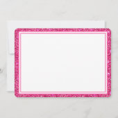 Bordure de Parties scintillant rose carte à note p (Devant)