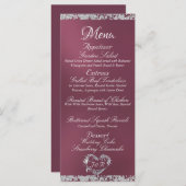 Bordure de parties scintillant sur le menu Mariage (Devant / Derrière)