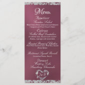 Bordure de parties scintillant sur le menu Mariage (Devant)