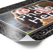 Bordure de photo élégante avec flèche noire et gri (Coin)