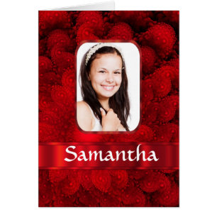 Bordure de photo fractale rouge