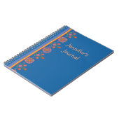Bordure de Rangoli floral chic sur Carnet spiral b (Côté gauche)