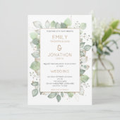 Bordure de remplissage Faire-part de mariage Gold (Debout devant)