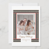 Bordure de ruban simple Bonne carte de vacances (Devant)