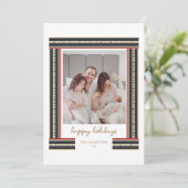 Bordure de ruban simple Bonne carte de vacances (Debout devant)