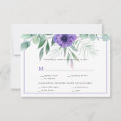 Bordure de verdure d'anémone violette RSVP (Devant)