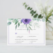 Bordure de verdure d'anémone violette RSVP (Debout devant)