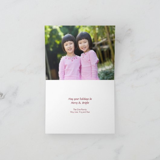 Bordure déchirée - Carte de vacances photo (Intérieur)