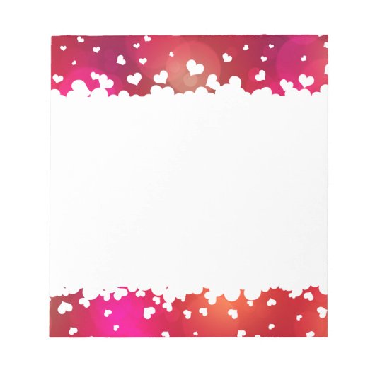 Bordure des Coeurs Volants - Bloc-notes (Devant)