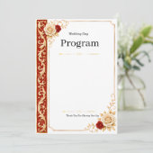 Bordure d'invitation et de programme floral baroqu (Debout devant)