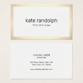 Bordure d'or blanc simple (Devant & derrière)