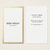 Bordure d'or moderne blanche (Devant & derrière)